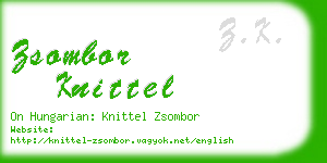 zsombor knittel business card